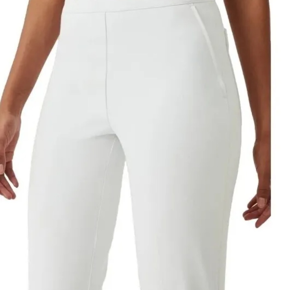 NWT Spanx Plus Size 2X Tall On-The-Go Slim Straight Pant in Classic White